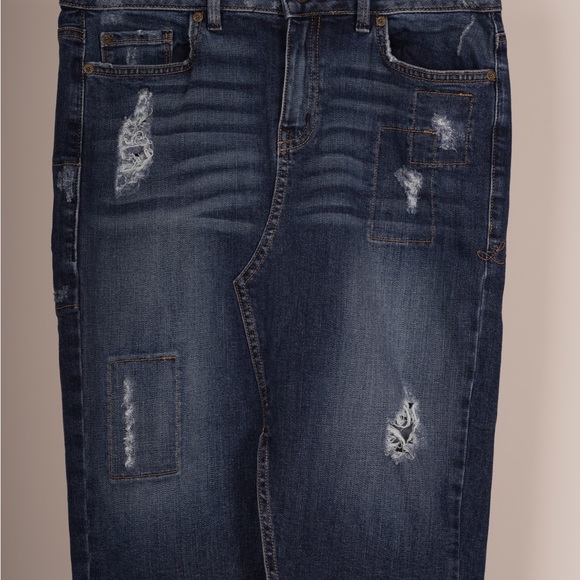 Level 99 Distressed Denim Mini Skirt - Picture 8 of 8